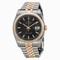 Rolex Datejust Black Stick Dial Fluted 18k Rose Gold Bezel Jubilee Bracelet Men's Watch 116231BKSJ