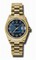 Rolex Datejust Blue Concentric Circle Dial Automatic 18kt Yellow Gold President Ladies Watch 178248BLCAP
