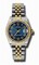 Rolex Datejust Blue Concentric Circle Dial Automatic Stainless Steel and 18kt Yellow Gold Ladies Watch 178313BLCAJ