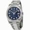 Rolex Datejust Blue Jubilee Diamond Dial Fluted 18k White Gold Bezel Men's Watch 116234BLJDO