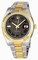 Rolex Datejust II Black Roman Numeral and Stick Dial Fluted 18k Yellow Gold Bezel Two-tone Oyster Bracelet Men's Watch 116333BKRSO