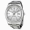 Rolex Datejust II Silver Dial White Gold Fluted Bezel Men's Watch 116334SSO
