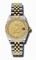 Rolex Datejust Champagne Floral Dial Automatic Stainless Steel and 18kt Yellow Gold Ladies Watch 178343CFJ