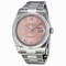 Rolex Datejust Pink Roman Dial Oyster Bracelet Fluted Bezel Men's Watch 116234PRO