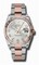 Rolex Datejust Silver Concentric Arabic Dial Two Tone Bracelet 18k Rose Gold Men's Watch 116231SCAO