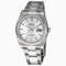Rolex Datejust Silver Index Dial 18k White Gold Fluted Bezel Oyster Bracelet Men's Watch 116234 SSO