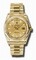 Rolex Day Date Champagne Index Dial Fluted Bezel 18k Yellow Gold Watch 118238CS