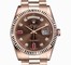 Rolex Day-Date Chocolate Dial Set with Diamonds and Rubies Automatic Unisex Watch 118235CHODRP