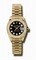 Rolex Datejust Black Dial Automatic Yellow Gold Ladies Watch 179138BKDP