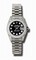 Rolex Lady Datejust Black Diamond Dial 18k White Gold Diamond Bezel and Case President Bracelet Watch 179159BKDP