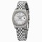 Rolex Datejust Silver Index Dial Jubilee Bracelet 18k White Gold Fluted Bezel Ladies Watch 179174SSJ