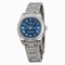 Rolex Oyster Perpetual Blue Dial Stainless Steel and 18kt White Gold Bezel Ladies Watch 177234BLRO