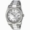 Rolex Perpetual Datejust Rhodium Dial Stainless Steel 18kt White Gold Men's Watch 116234RRO