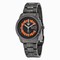 Seiko Automatic Black and Orange Dial Black PVD Men's Watch SRP345