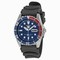 Seiko 5 Sports Automatic Blue Dial Red Bezel Black Strap Men's Watch SNZF15J2