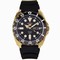 Seiko 5 Sports Black Dial Gold-Tone Stainless Steel Case Automatic Men's Sports Watch SRP608