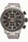 Seiko Black Dial Chronograph Stainless Steel Men's Watch SNAF47