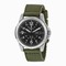 Seiko Black Dial Green Nylon Solar Quartz Men's Watch SNE095P2