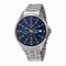 Seiko Chronograph Blue Black Dial Stainless Steel Men's Watch SKS475