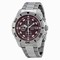 Seiko Chronograph Red Dial Stainless Steel Men's Watch SNDE15