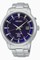 Seiko Kinetic GMT Blue Dial Stainless Steel Men's Watch SUN031