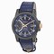 Seiko Premier Kinetic Blue Black Dial Blue Leather Men's Watch SRG012