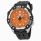 Seiko Series 5 Automatic Orange Dial Black Rubber Mend Watch SRP473
