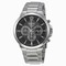 Seiko Solar Chronograph Black Dial Men's Stainless Steel Watch SSC321