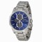 Seiko Solar Chronograph Blue Dial Stainless Steel Men's Watch SSC085