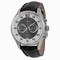 Tag Heuer Carrera Chronograph Silver and Grey Dial Black Leather Men's Watch CAR2B11FC6235