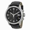 Tissot PRC 200 Automatic Chronograph Black Dial Black Leather Men's Watch T0554271605700