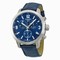 Tissot PRC 200 Chronograph Blue Dial Blue Leather Men's Watch T0554171604700