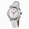 Tissot PRC200 Chronograph Silver Dial White Leather Ladies Watch T0552171603201