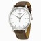 Tissot T Classic Tradition Silver Dial Brown Leather Men's Watch T0636101603700