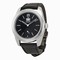 Tudor Glamour Mechanical Black Dial Black Leather Watch 57000-BKBKL