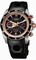 Tudor Grantour Black Dial Black Leather Men's Watch 20551N-BKLS