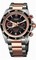 Tudor Grantour Black Dial Stainless Steel and Pink Gold Men's Watch 20551N-95731