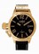 U-boat Classico Black Dial Black 18kt Yellow Gold Calf Leather Men's Watch 1249