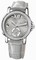 Ulysse Nardin Charcoal Diamond Dial Stainless Steel Grey Leather Ladies Watch 243-22B-30-02