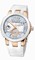 Ulysse Nardin Executive Dual Time Lady Grey Mother Of Pearl Dial Rubber Strap Automatic Ladies Watch 246-10-3-392