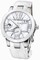 Ulysse Nardin Executive Dual Time Mother of Pearl Dial Diamond White Leather Ladies Watch 243-10-391
