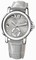 Ulysse Nardin GMT Big Date Grey Dial Stainless Steel Grey Leather Ladies Watch 243-22-30-02
