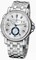 Ulysse Nardin GMT Big Date Silver Dial Stainless Steel Diamond Automatic Men's Watch 243-55B-7-91