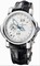 Ulysse Nardin GMT Perpetual Silver Dial 18kt White Gold Black Leather Men's Watch 320-60-60