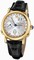 Ulysse Nardin GMT Perpetual Silver Dial 18kt Yellow Gold Black Alligator Leather Men's Watch 321-22
