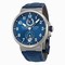 Ulysse Nardin Marine Chronometer Blue Dial Blue Alligator Leather Men's Watch 1183-126-63