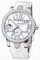 Ulysse Nardin Mother of Pearl Diamond Dial Stainless Steel White Leather Ladies Watch 243-10B-391