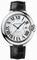 Cartier Ballon Bleu 18kt White Gold Black Leather Automatic Men's Watch W6901351