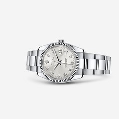 Rolex Oyster Perpetual Date 34 Fluted Silver (115234-0012)