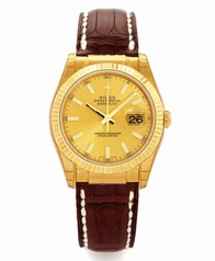 Rolex Datejust 36 Yellow Gold Strap Champagne (116138 Gold)